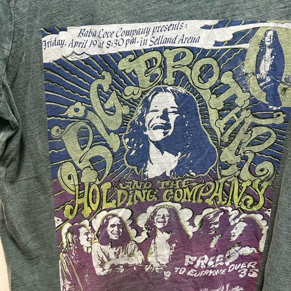 Lucky Brand And Big Brother And The Holding Company Screen Print Tee Size Medium - Picture 4 of 5